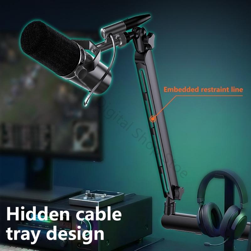 Desk Setup With Mic - 96BA – support bras flèche Microphone