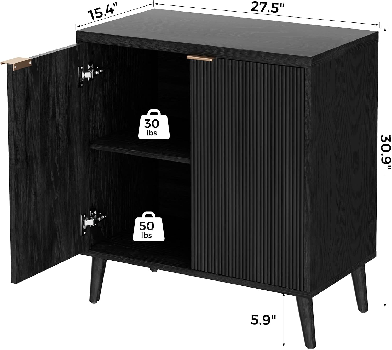 Buffet cannelé avec rangement, - Desk Setup Room avis et prix