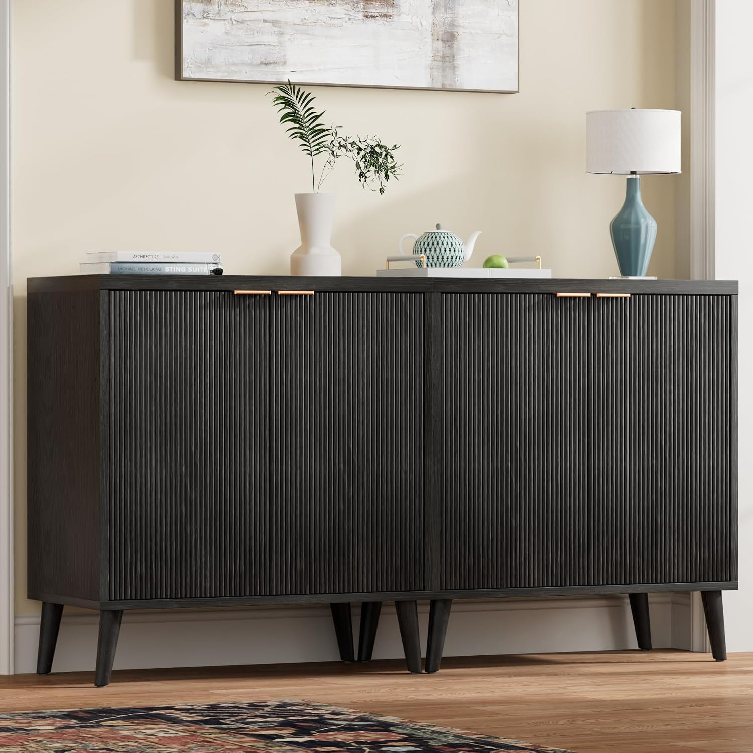 Buffet cannelé avec rangement, - Desk Setup Room avis et prix